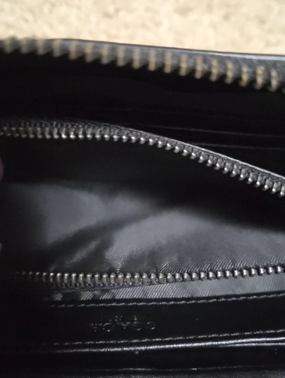 Coach Black Pebbled Leather Zip Wallet - Picture 9 of 13